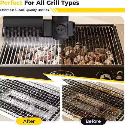Electric Grill Brush Cleaning